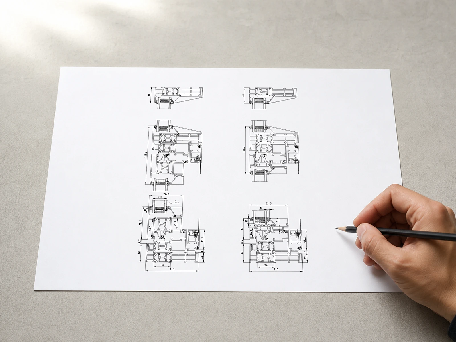 HOPO window and door system design drawings