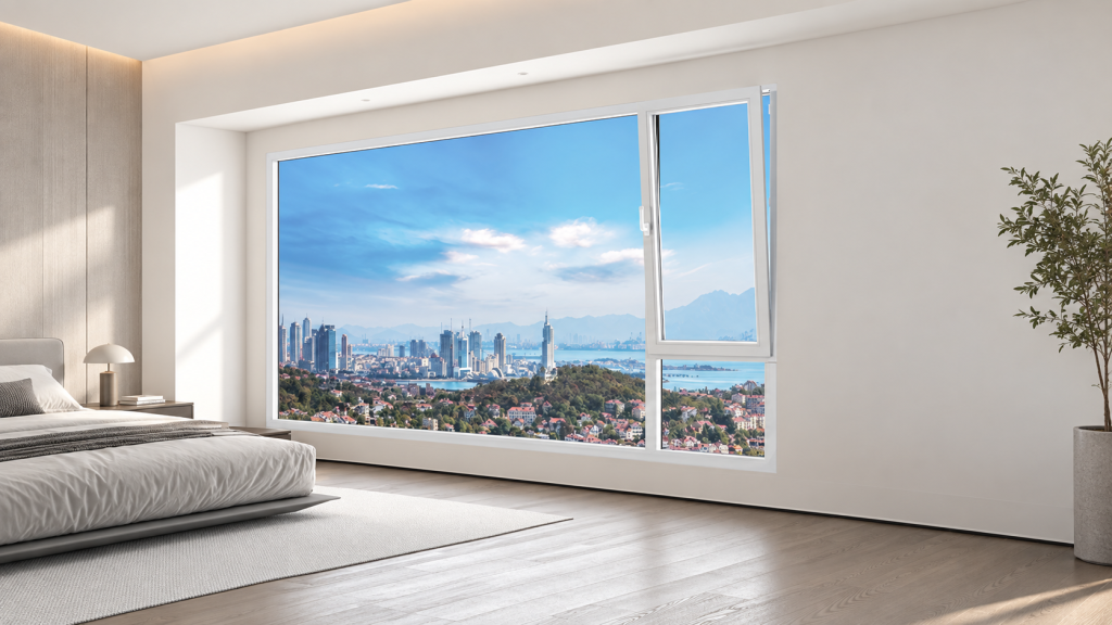 UPVC13 tilt-and-turn window in a refined residential setting