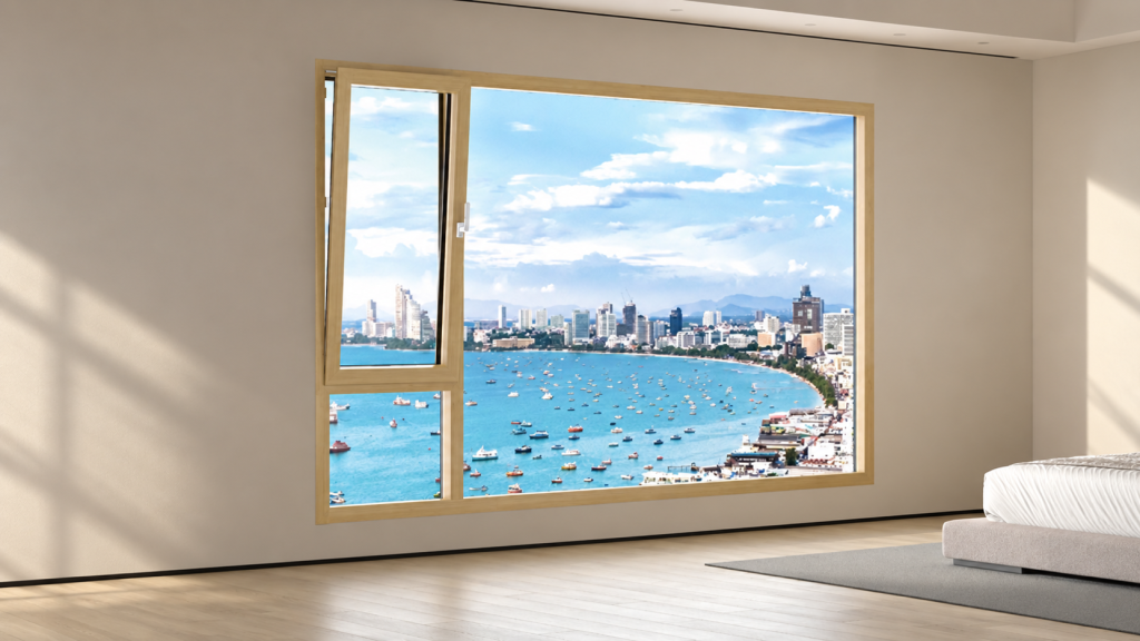 U Timber 13 tilt-and-turn window in a refined residential setting