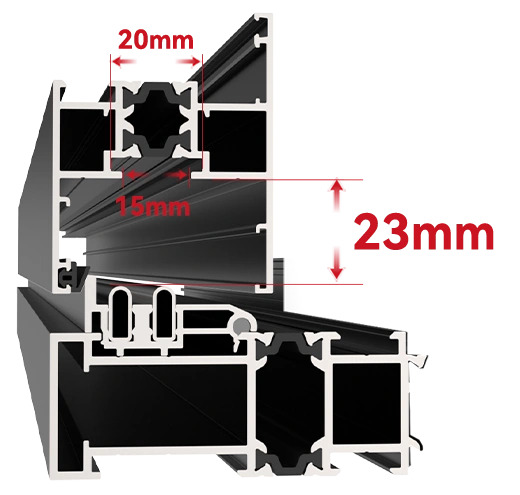 23 mm Double-Track Window